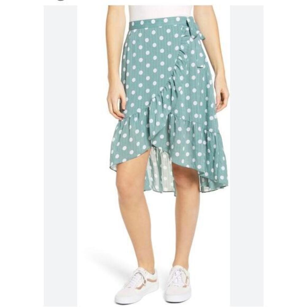 MINKPINK Misty Polka Dot
Ruffle Wrap Skirt size small
